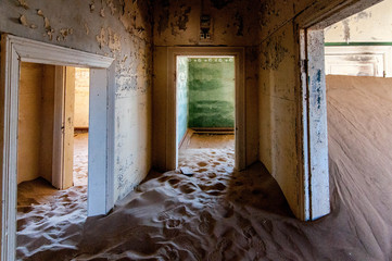 Sand in abandoned building 
