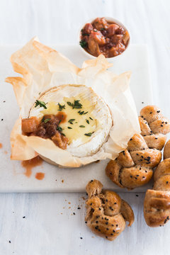 Baked Camambert with Chutney