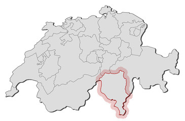 Map - Swizerland, Ticino