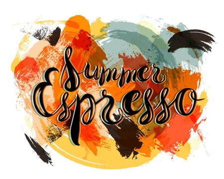 Fototapeta Summer Espresso Lettering