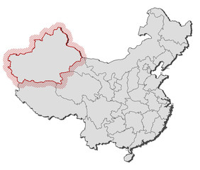 Map - China, Xinjiang