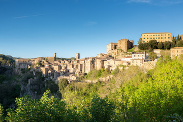 Fototapeta premium Sorano - beautiful medieval town in Tuscany, Italy