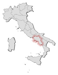 Map - Italy, Campania