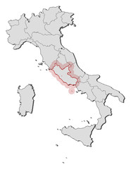 Map - Italy, Lazio