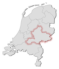 Map - Netherlands, Gelderland
