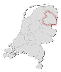 Map - Netherlands, Drenthe
