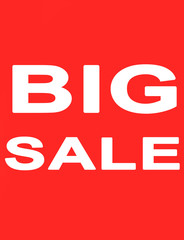 The words Big Sale on background