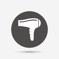 Hairdryer sign icon. Hair drying symbol.