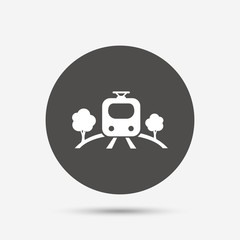 Overground sign icon. Metro train symbol.