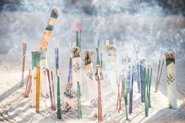 japanese incense in incens pot