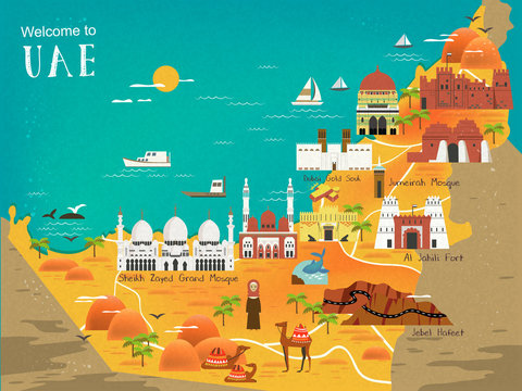 UAE travel concept map