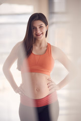 smiling fitness Pregnant woman