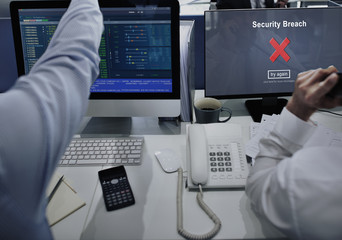 Security Breach Hacker Cyber Crime Privacy Policy Concept