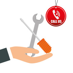 Call center design. customer service icon. Isolated illustration , vector