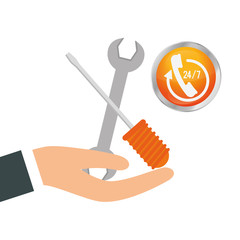 Call center design. customer service icon. Isolated illustration , vector