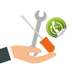 Call center design. customer service icon. Isolated illustration , vector