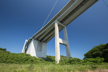 しまなみ海道　来島海峡大橋の橋げた