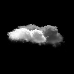 White clouds over black background