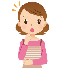 女性ポーズ　主婦　表情
