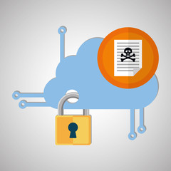 Security System design. Protection icon. Isolated illustration, vector