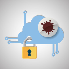 Security System design. Protection icon. Isolated illustration, vector