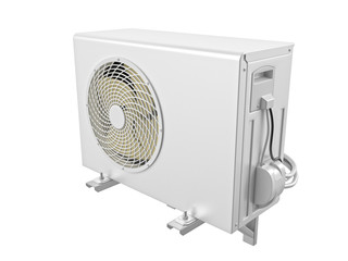 Air Conditioning on white background. 3D image