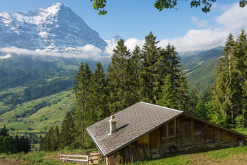 View of the valley of Grindelwald, Switzerland