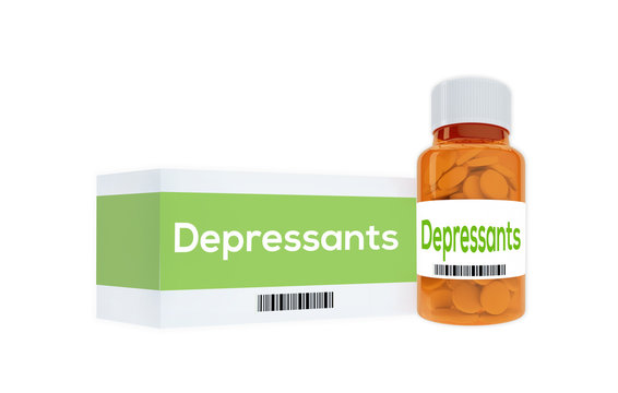 Depressants medication concept