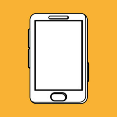 Smartphone design. Media icon. Flat illustration, vector graphic