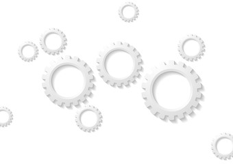 Abstract tech paper gears mechanism