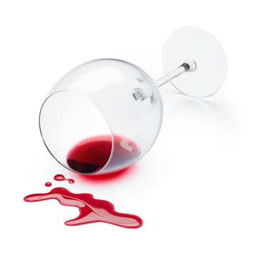 red wine spilling