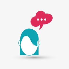 Communication design. bubble icon. Flat illustration , vector