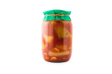 Homemade pickled peppers