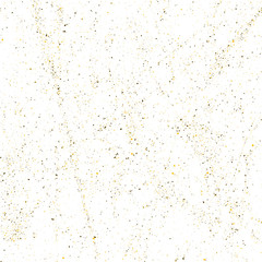 Fototapeta na wymiar Golden glitter shine texture on a white background. Golden explosion of Confetti. Golden abstract particles on a light background. Isolated Holiday Design elements. Vector illustration.
