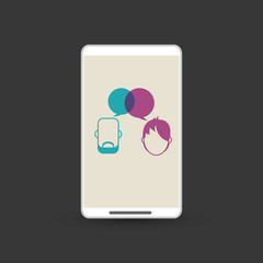 Communication design. bubble icon. Flat illustration , vector
