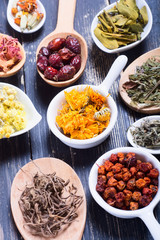 Herbs , berries and flowers