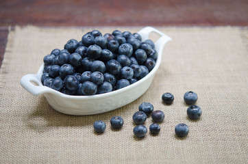 Blueberries in  White bowl