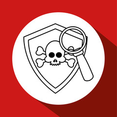 Security system design. Technology icon. Isolated illustration , vector