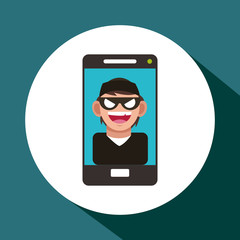 Security system design. Technology icon. Isolated illustration , vector