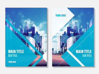 Vector design for Annual Report cover. Business booklet brochure flyer.