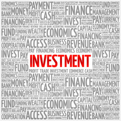 INVESTMENT word cloud, business concept