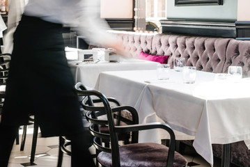 waiter in the restaurant