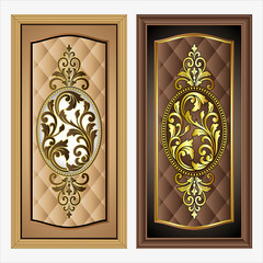 Vector vintage border frame engraving with retro ornament Vector