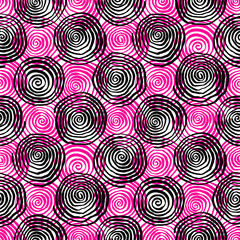 colorful spirals on a white background