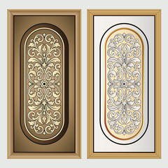Vector vintage border frame engraving with retro ornament Vector