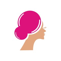 Beauty cosmetics female fashion face with hair