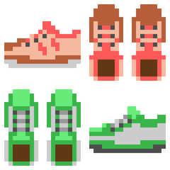 pixel art shoe