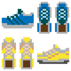 pixel art shoe