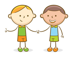 Obraz na płótnie Canvas Kids Handshake