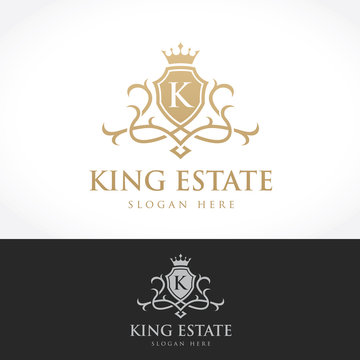 luxury logo template,boutique brand,real estate,property,royalty,crown logo,crest logo,hotel logo. Vector Logo Template.